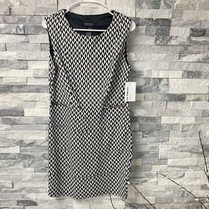 NWT Enfocus studio black white zipper dress sz 10
